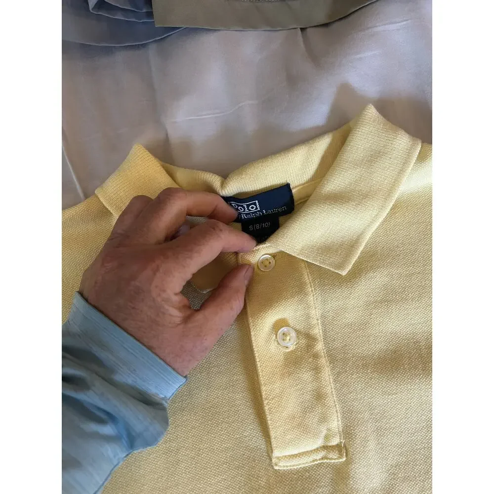 Ralph Lauren Yellow Polo Shirt 8-10